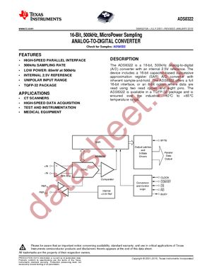 ADS8322YB/250 datasheet  